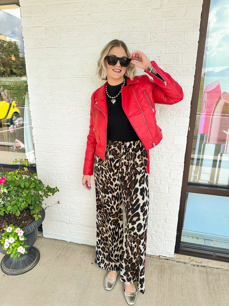 FLAVOR OF THE WEEK MOTO JACKET IN VERY CHERRY