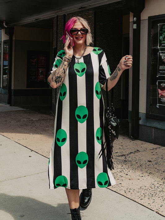 LOST IN SPACE ALIEN TSHIRT DRESS S-3XL