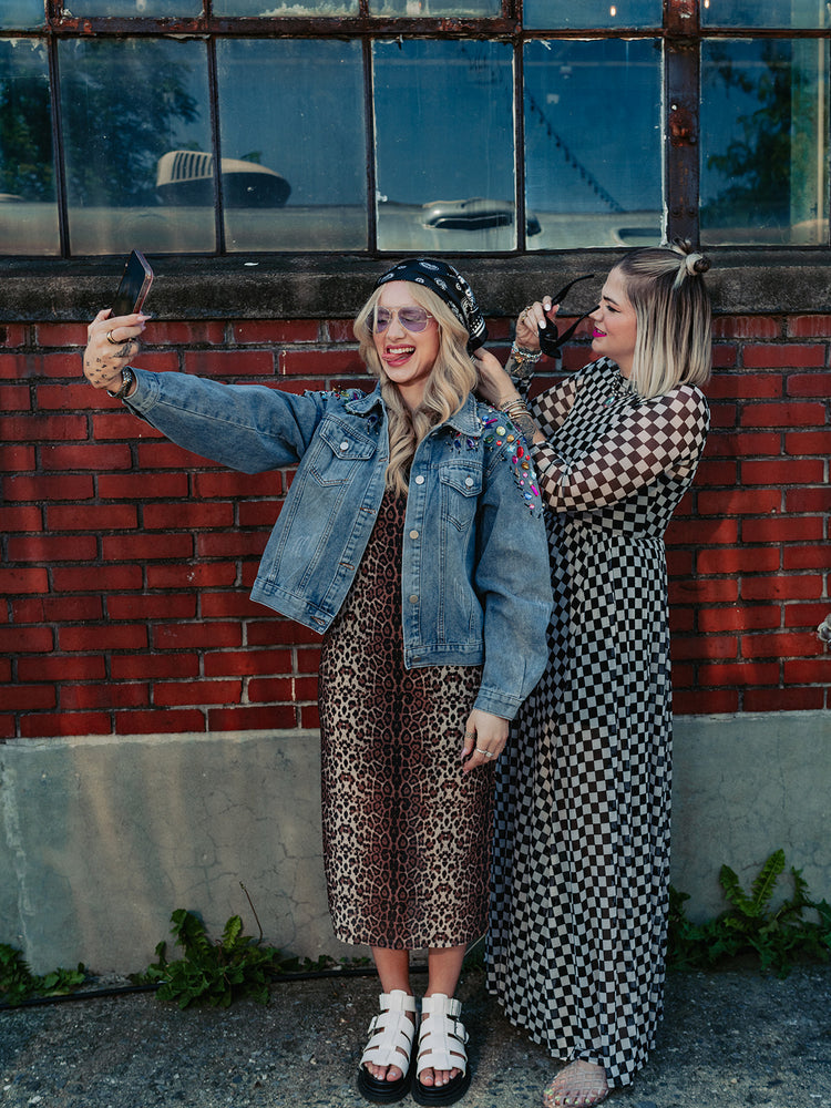 RAINBOW RIOT LUXE DENIM JACKET