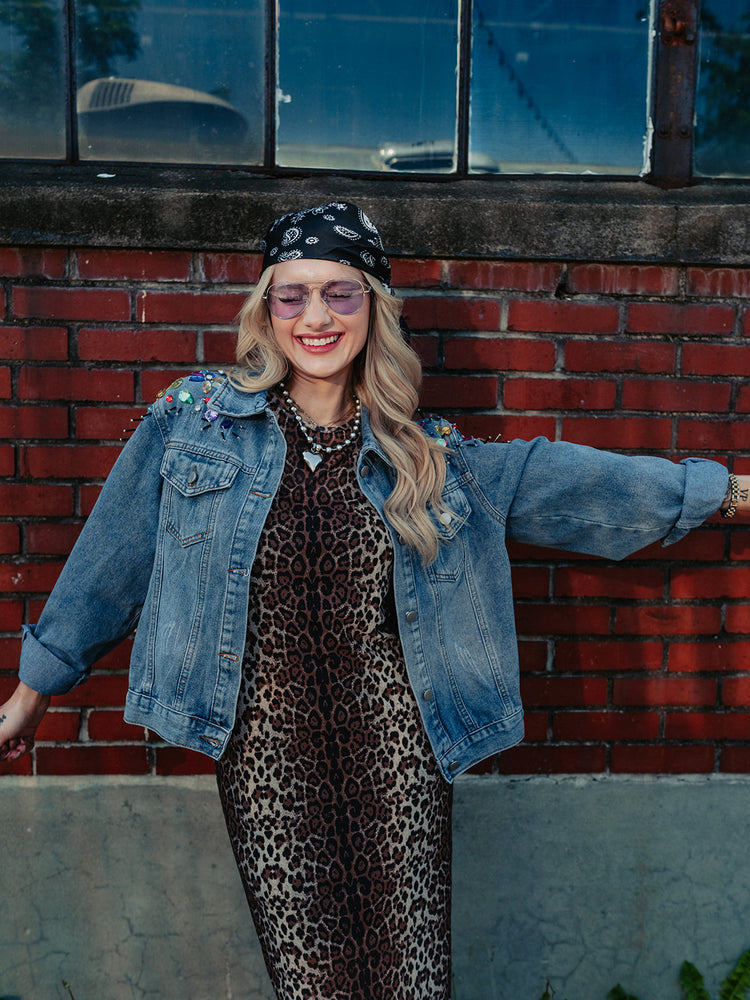 RAINBOW RIOT LUXE DENIM JACKET