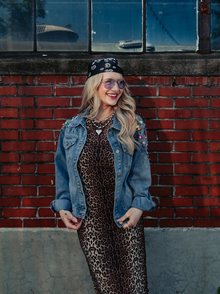 RAINBOW RIOT LUXE DENIM JACKET