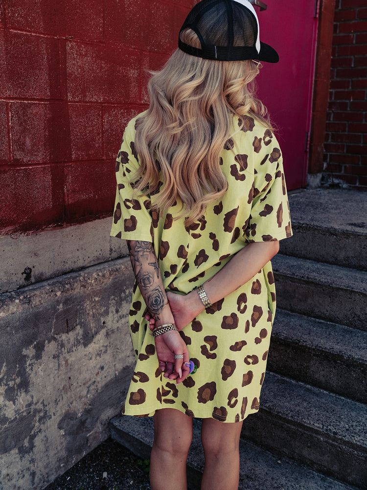 WILD THING LEOPARD T-SHIRT DRESS