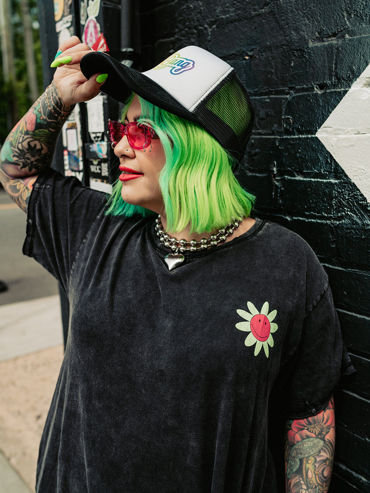 DON'T TELL ME TO SMILE TSHIRT DRESS S-3XL