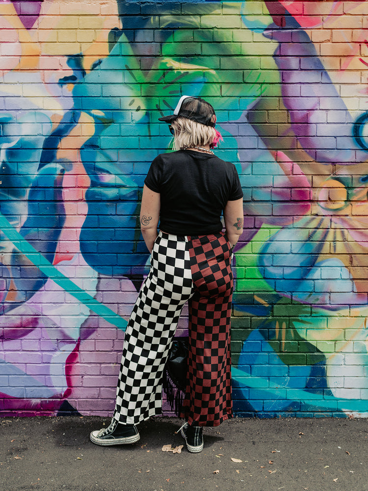 SPLIT DECISION CHECKERED PANTS S-3XL