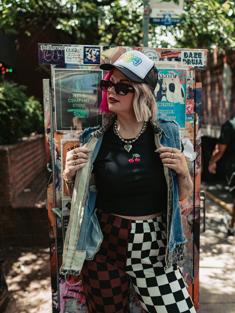 CHERRY ON TOP CROPPED TEE