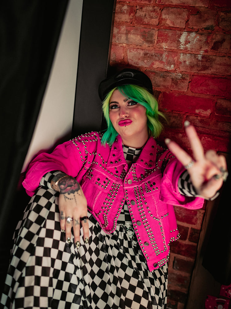 PUNK ROCK PRINCESS LUXE STUDDED JACKET