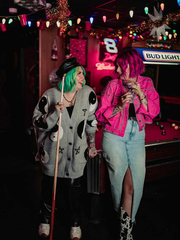 COSMIC BALANCE OVERSIZED CARDIGAN