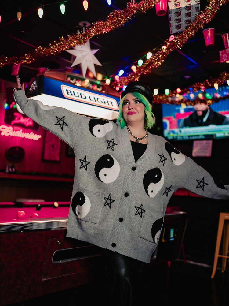 COSMIC BALANCE OVERSIZED CARDIGAN