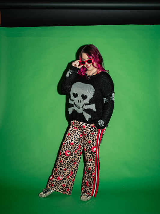 UNTAMED ENERGY LEOPARD WIDE LEG PANTS