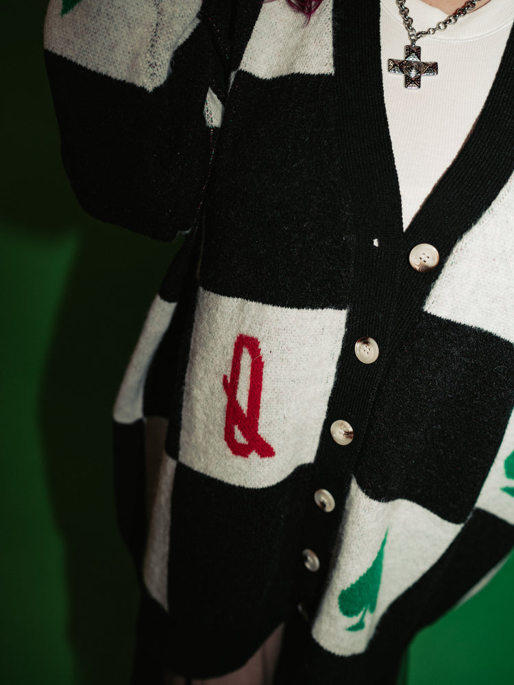 WILD CARD OVERSIZED KNIT CARDIGAN