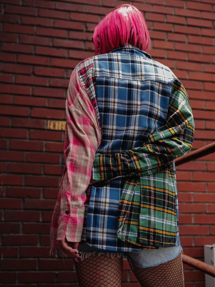 MIXED SIGNALS COLOR BLOCK PLAID
