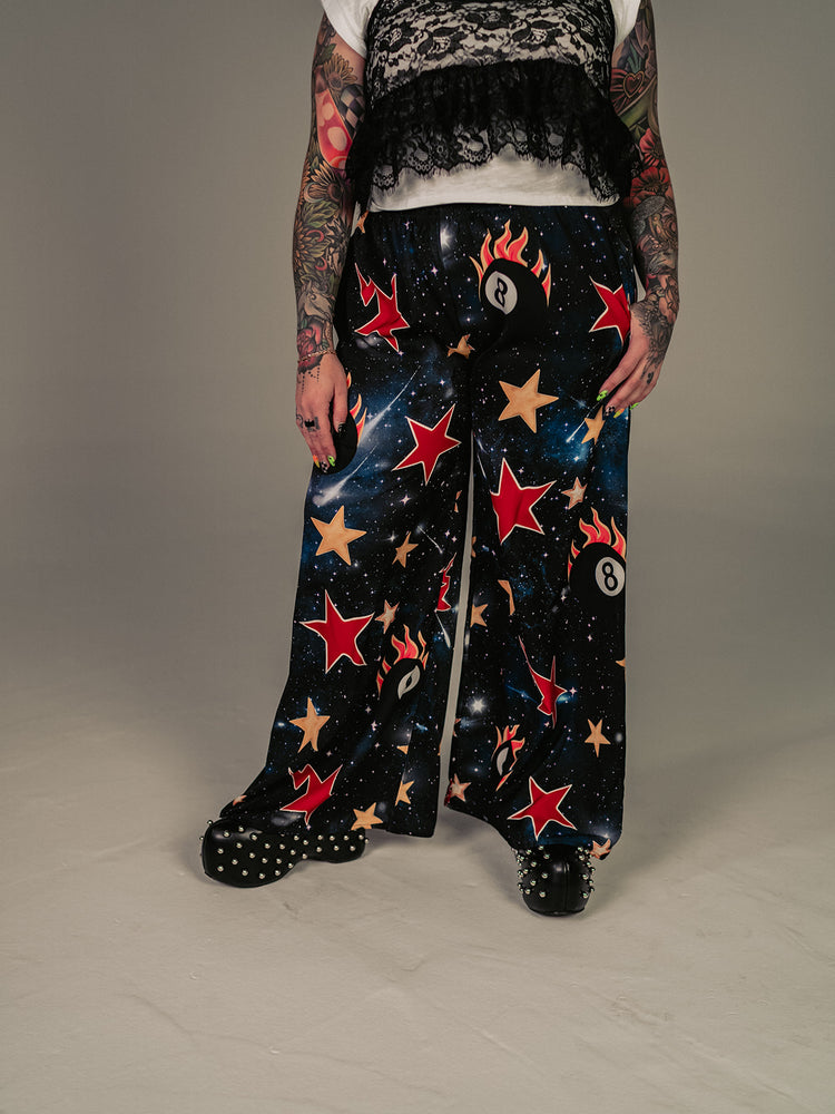 WE COME IN PEACE WIDE LEG PANTS S-3XL