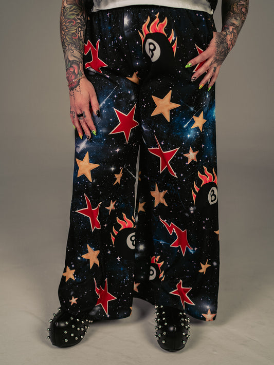 WE COME IN PEACE WIDE LEG PANTS S-3XL