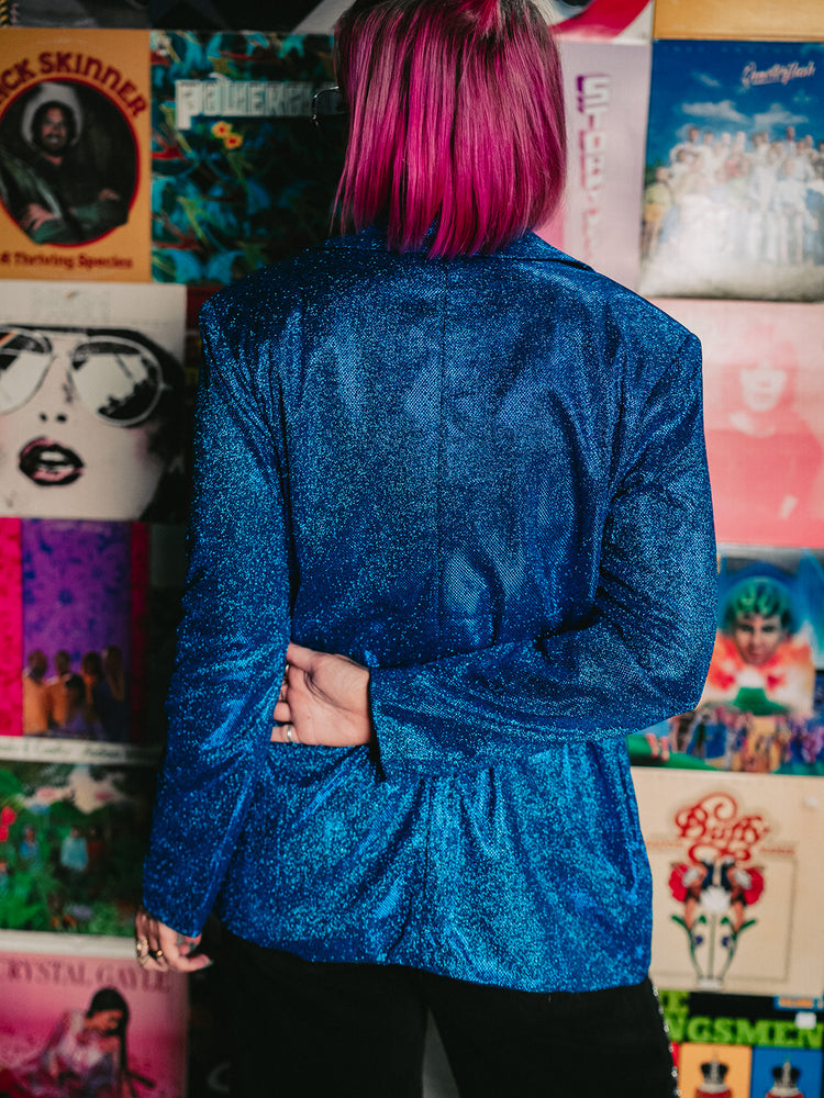 STRANGE BEHAVIOR METALLIC BLAZER
