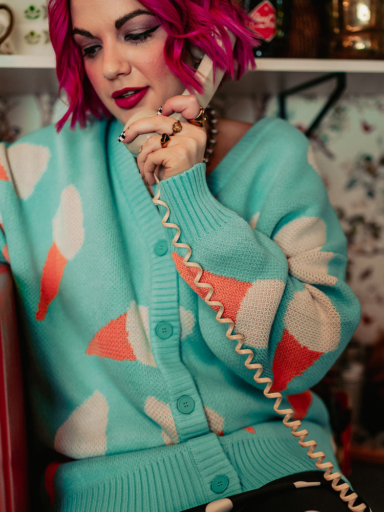 BRAIN FREEZE KNIT CARDIGAN