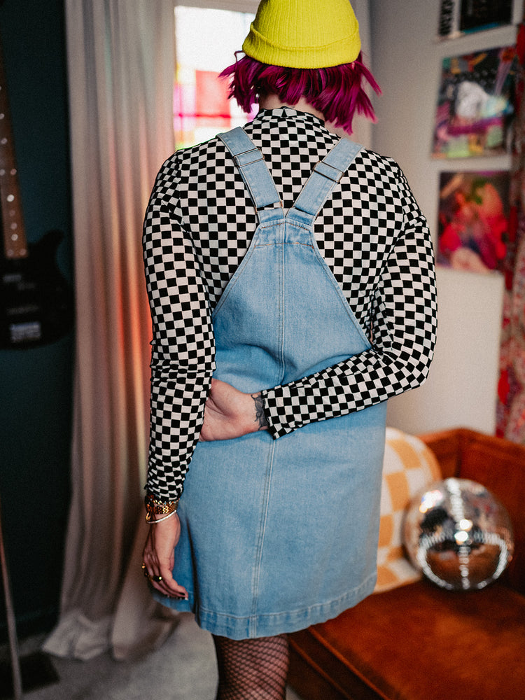 FLOWER POWER DENIM DRESS