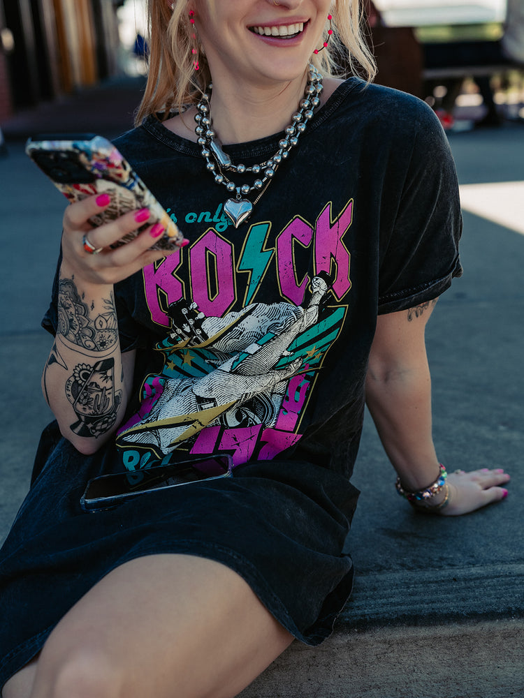 ROCK & ROLL ENERGY TSHIRT DRESS