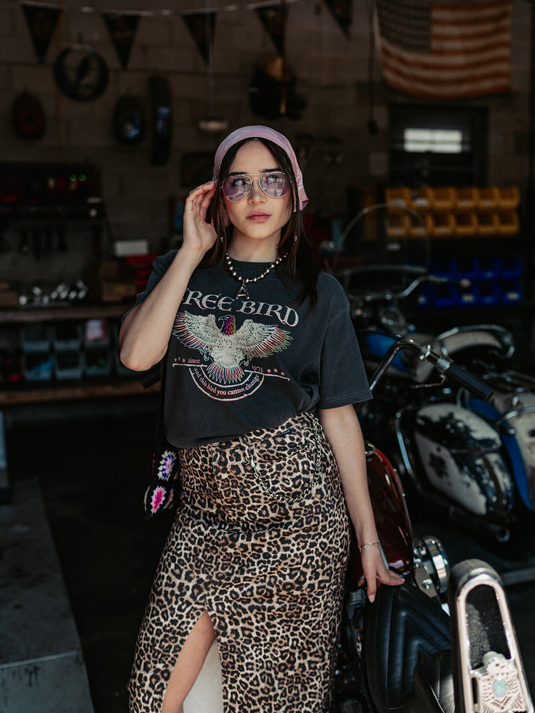 FREE BIRD MINERAL WASH GRAPHIC TEE S-XL
