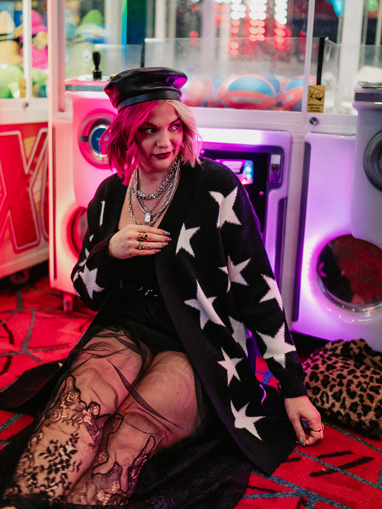TAKE ME TO NIRVANA STAR CARDIGAN