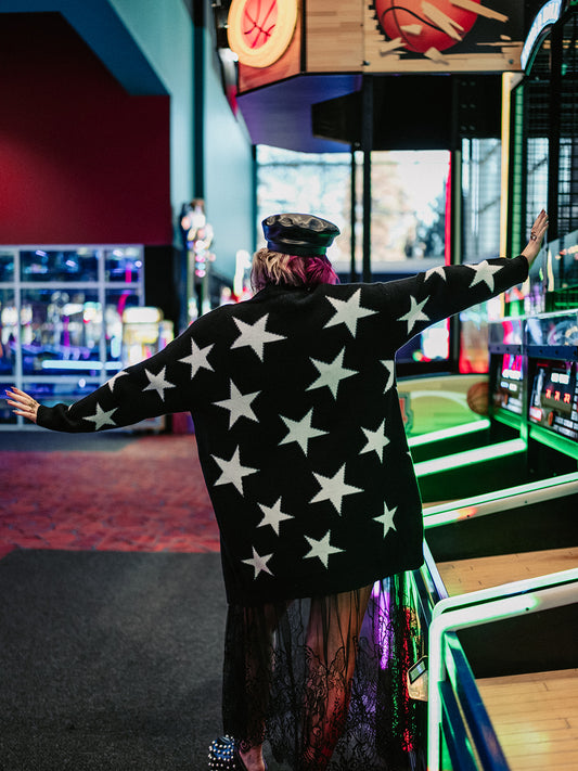 TAKE ME TO NIRVANA STAR CARDIGAN