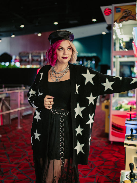 TAKE ME TO NIRVANA STAR CARDIGAN