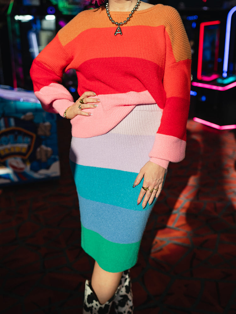 *PREORDER* RAINBOW SORBET MATCHING SKIRT SET S-3XL