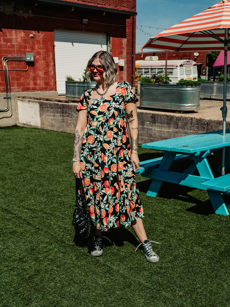 CITRUS RIOT A-LINE DRESS S-XL