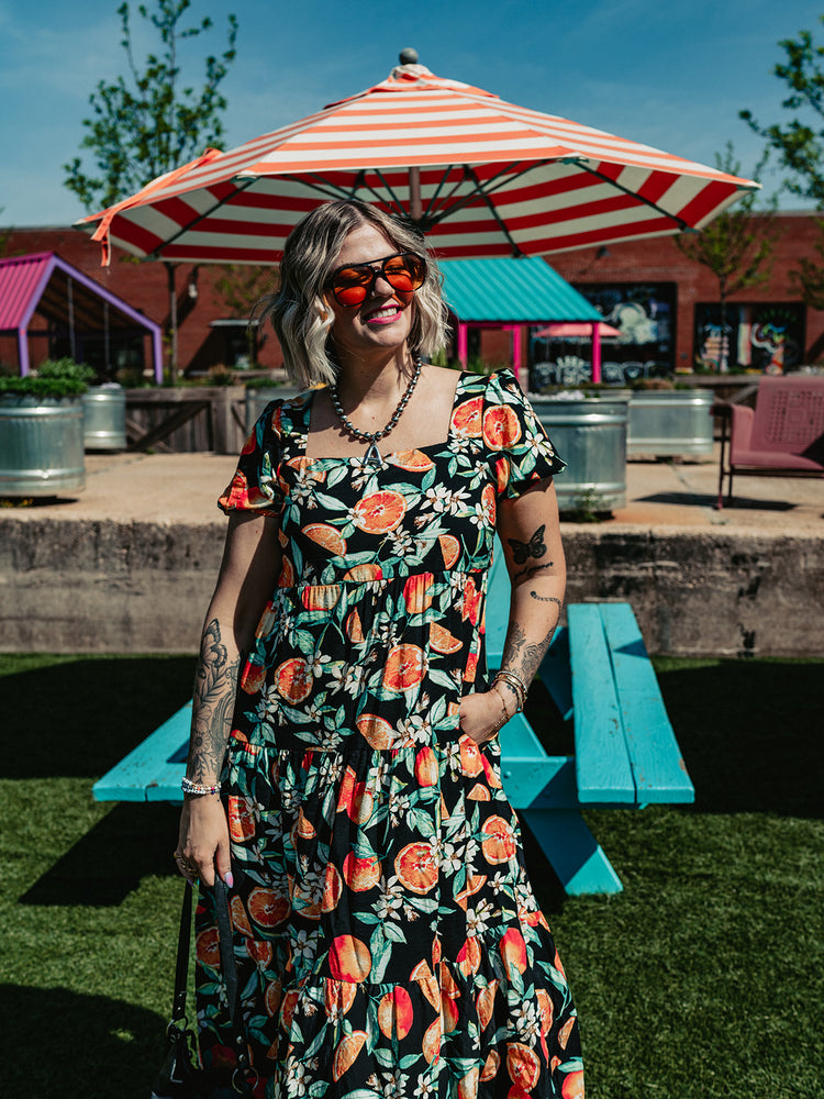 CITRUS RIOT A-LINE DRESS S-XL