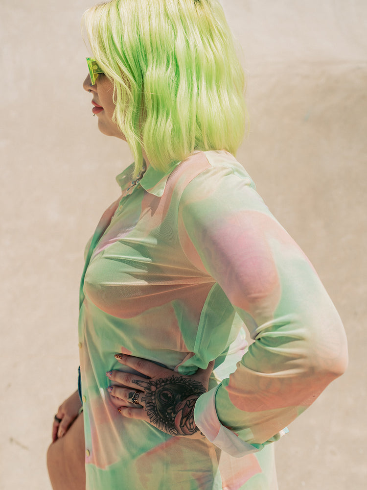 MOOD RING TIE DYE MESH TOP