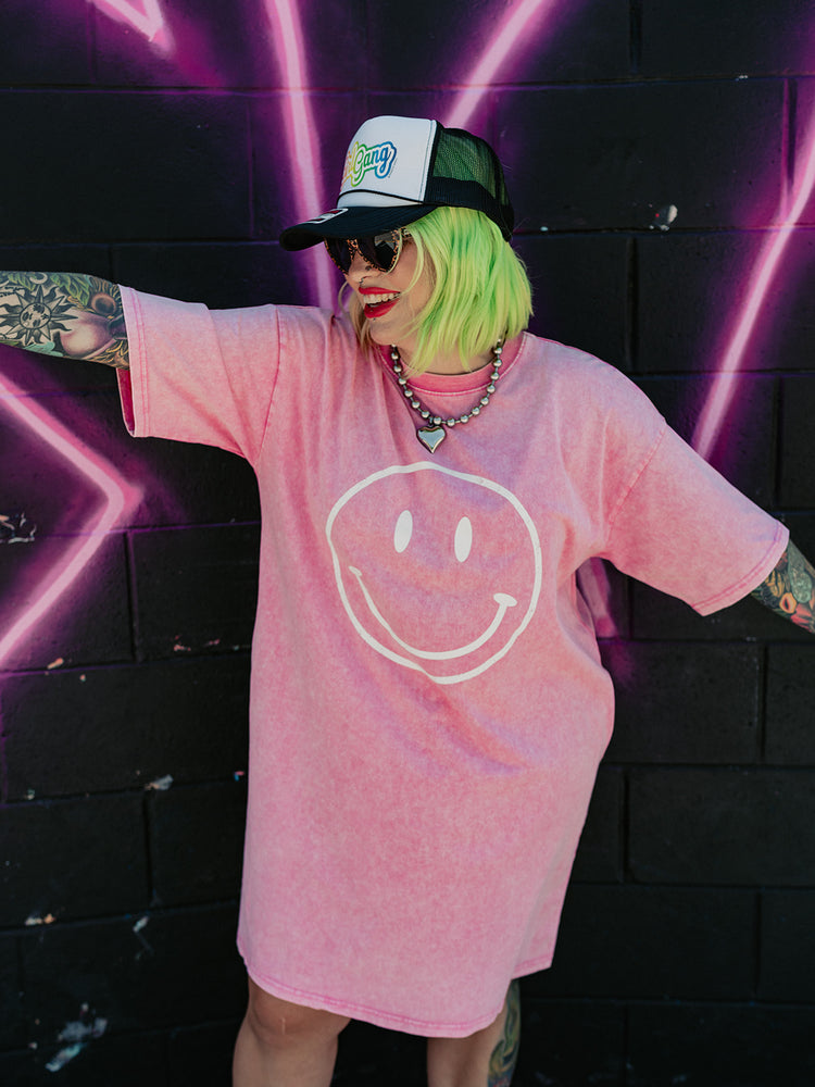 SMILE LIKE YOU MEAN IT TSHIRT DRESS