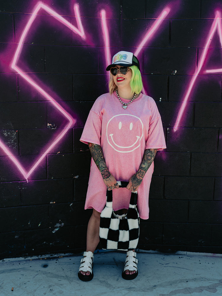 SMILE LIKE YOU MEAN IT TSHIRT DRESS
