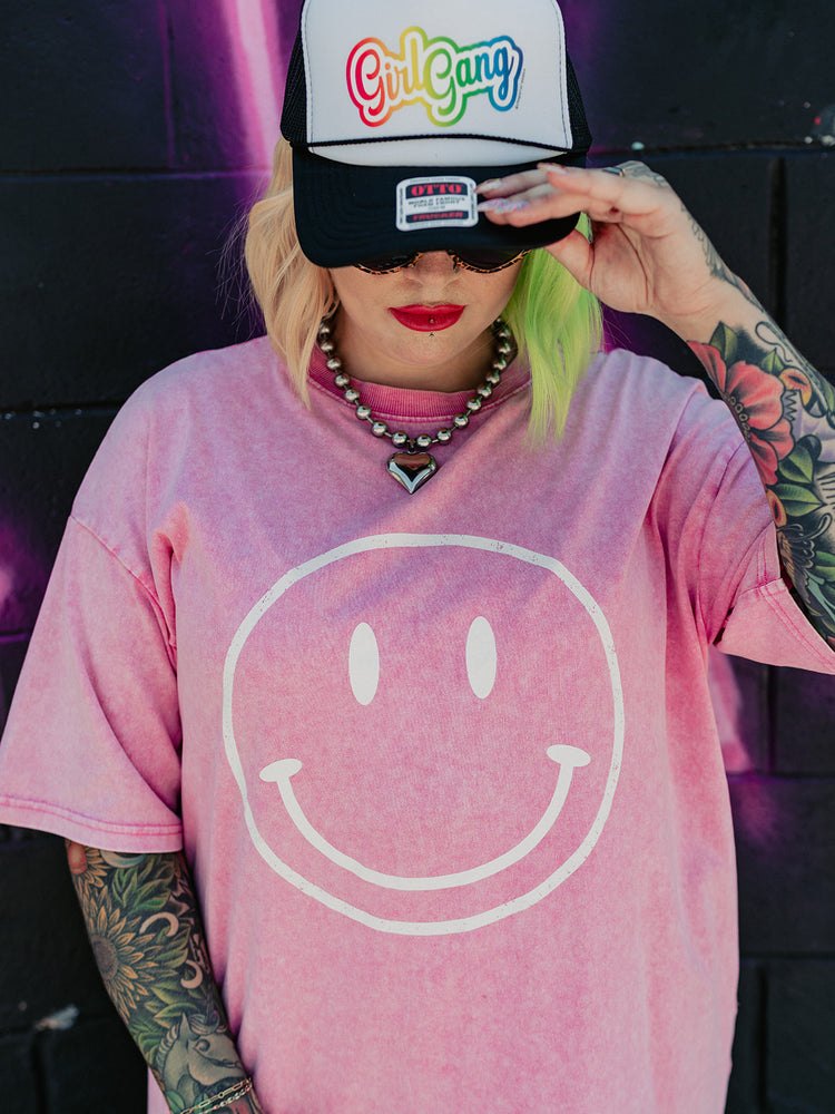 SMILE LIKE YOU MEAN IT TSHIRT DRESS