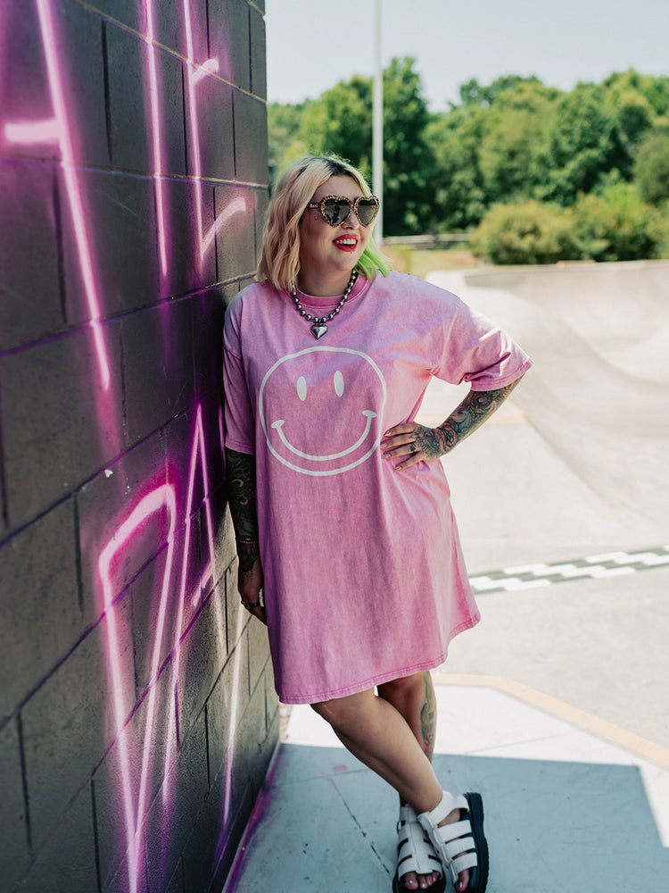 SMILE LIKE YOU MEAN IT TSHIRT DRESS