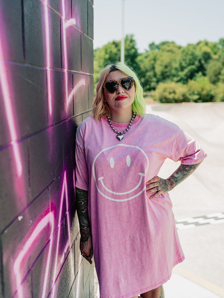 SMILE LIKE YOU MEAN IT TSHIRT DRESS