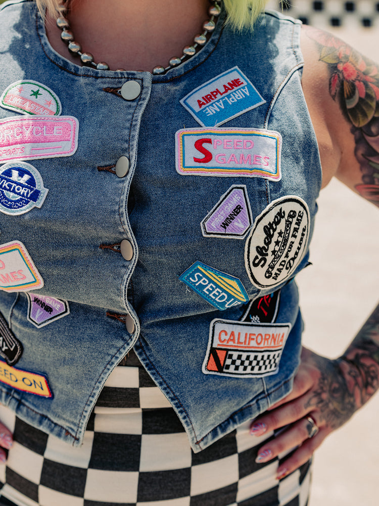 BAD REPUTATION PATCHED DENIM VEST