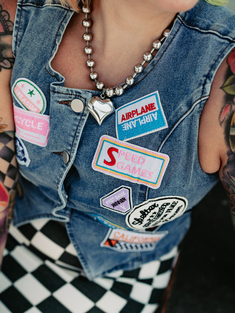 BAD REPUTATION PATCHED DENIM VEST
