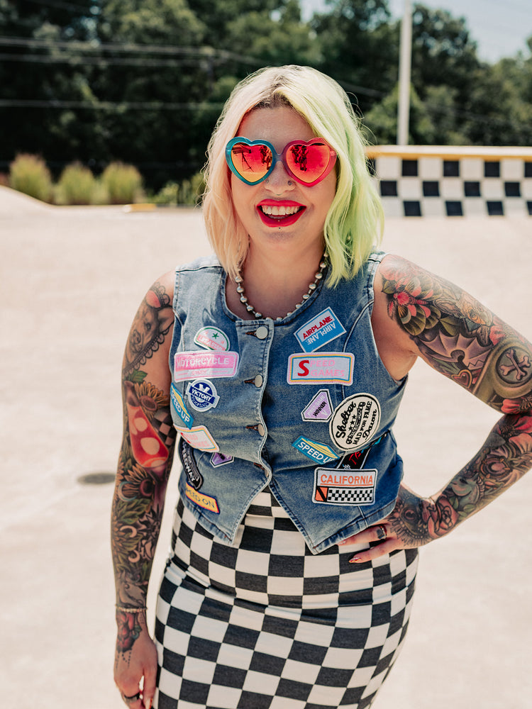 BAD REPUTATION PATCHED DENIM VEST