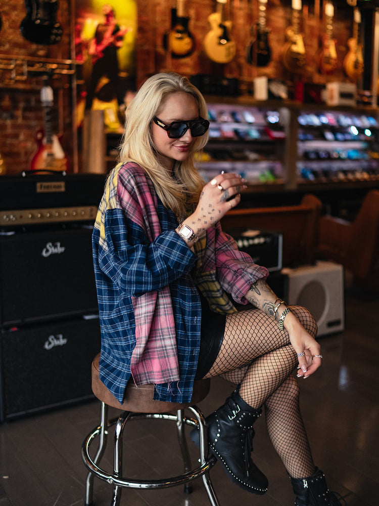 MIXTAPE MUSE COLORBLOCK PLAID