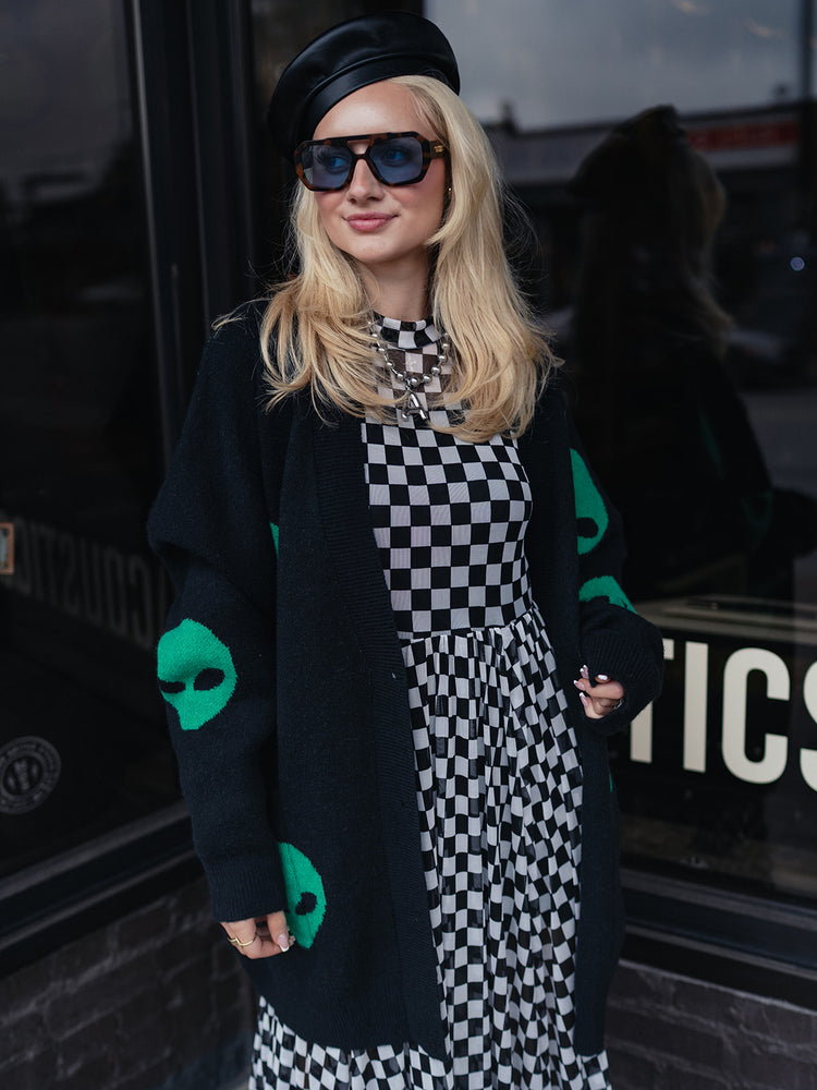 ALIEN SUPERSTAR OVERSIZED KNIT CARDIGAN