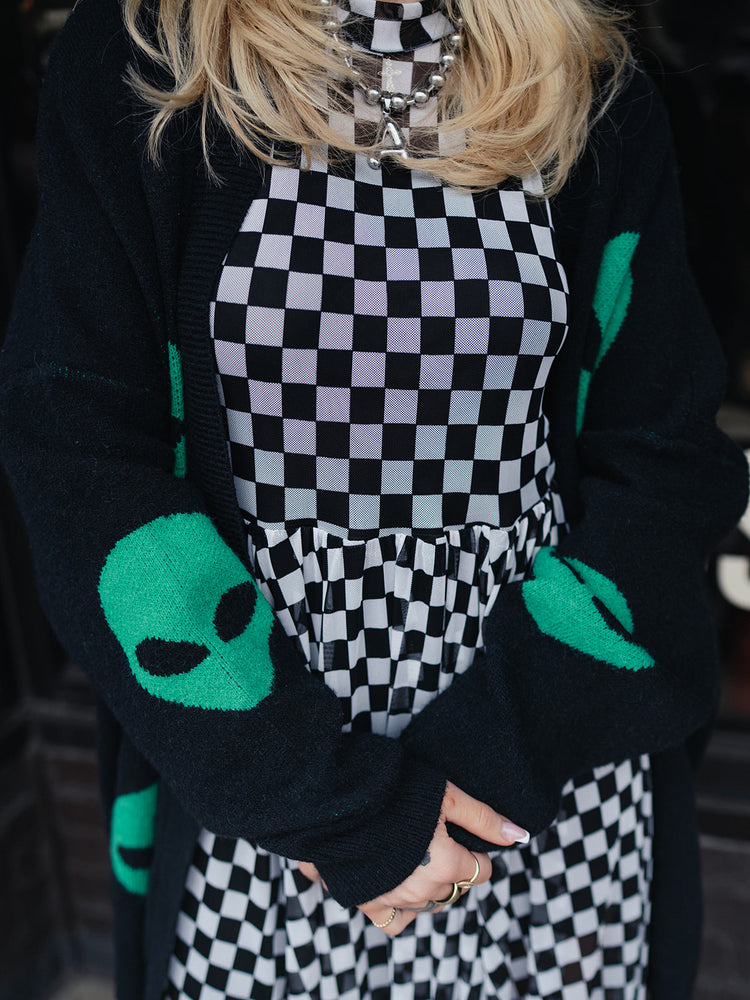ALIEN SUPERSTAR OVERSIZED KNIT CARDIGAN