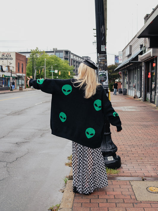 ALIEN SUPERSTAR OVERSIZED KNIT CARDIGAN