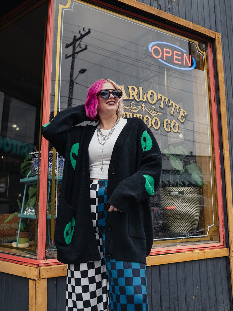 ALIEN SUPERSTAR OVERSIZED KNIT CARDIGAN