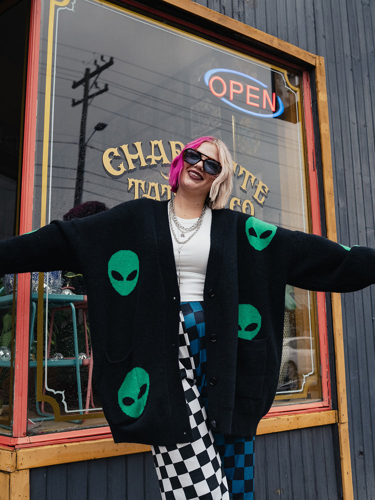 ALIEN SUPERSTAR OVERSIZED KNIT CARDIGAN