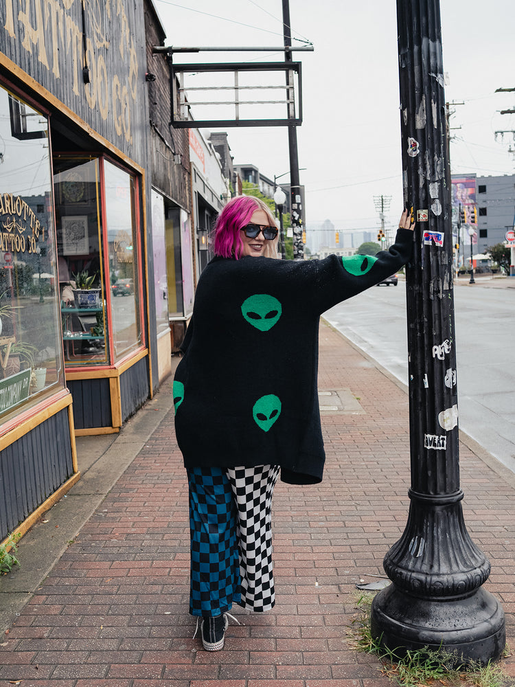 ALIEN SUPERSTAR OVERSIZED KNIT CARDIGAN
