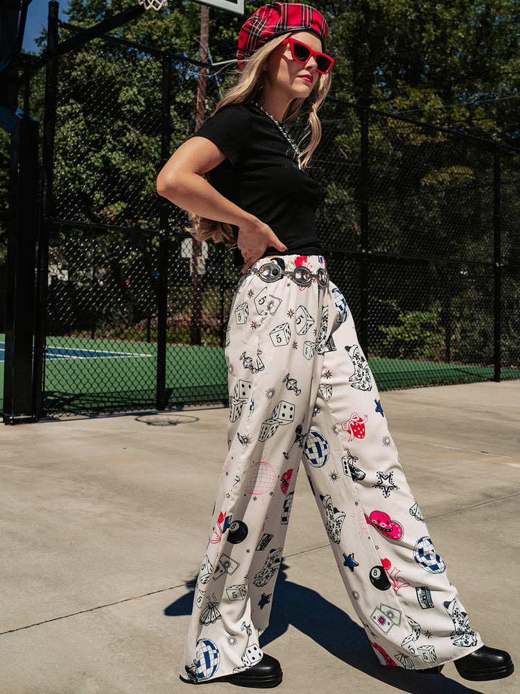LIFE IS A PARTY WIDE LEG PANTS S-3XL