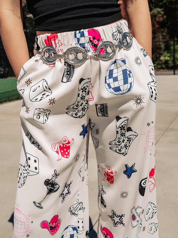 LIFE IS A PARTY WIDE LEG PANTS S-3XL