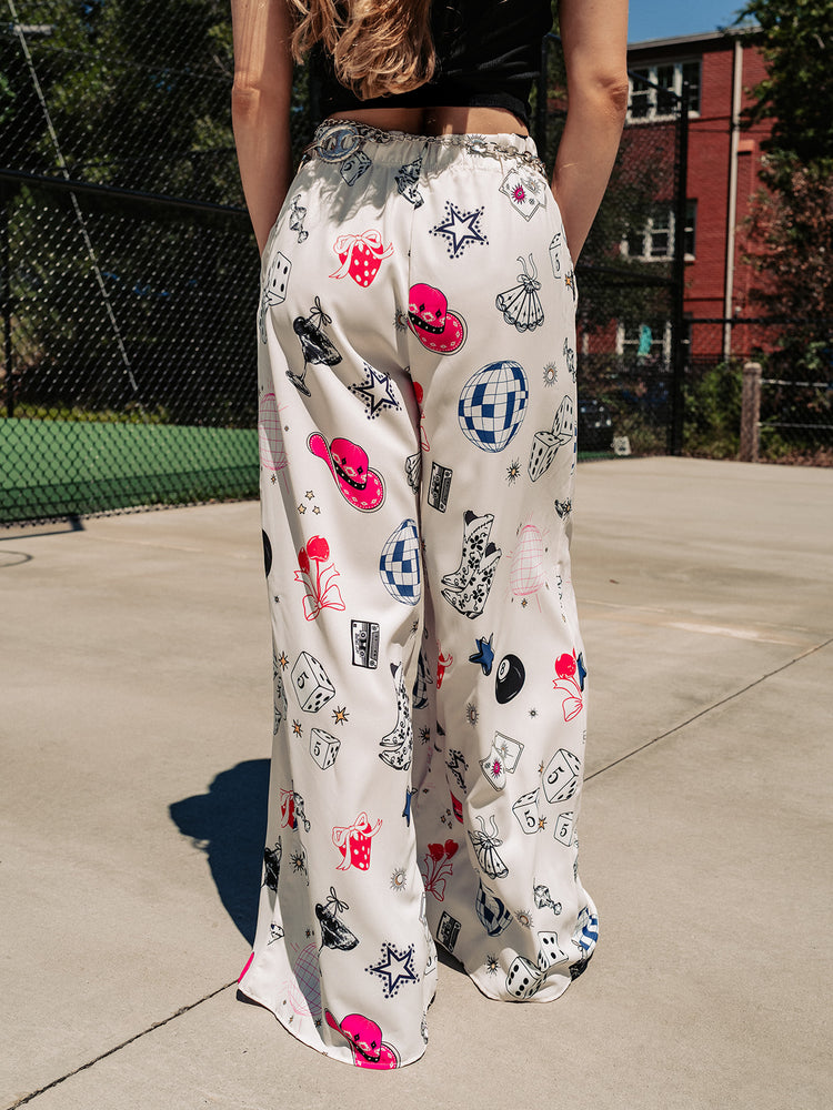 LIFE IS A PARTY WIDE LEG PANTS S-3XL