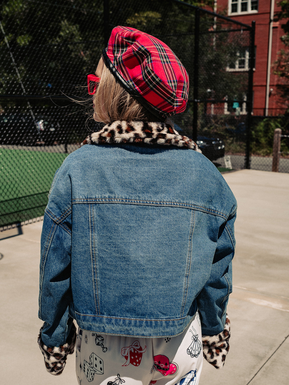 CHEETAH GIRL DENIM JACKET