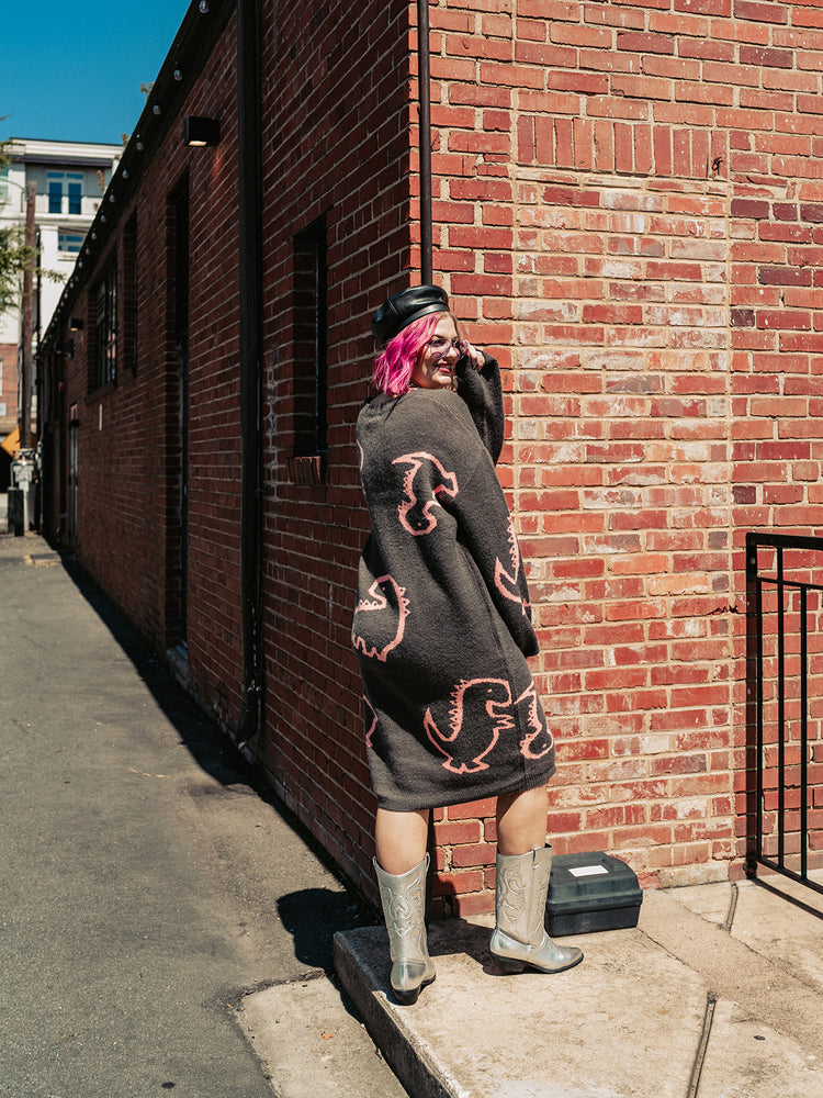 SAY RAWR KNIT SWEATER DRESS