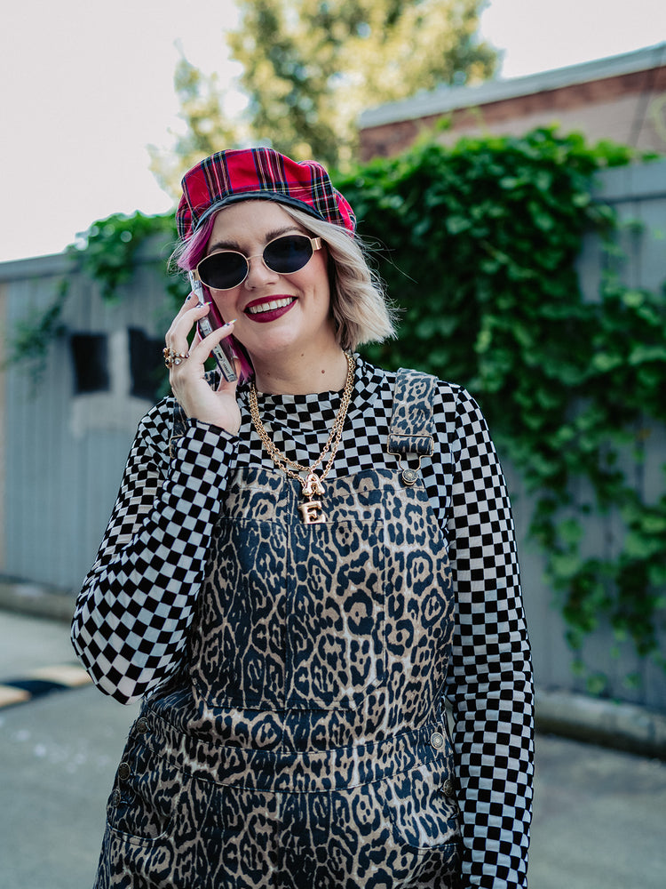 STILL EMO CHECKERED MESH TOP S-XL